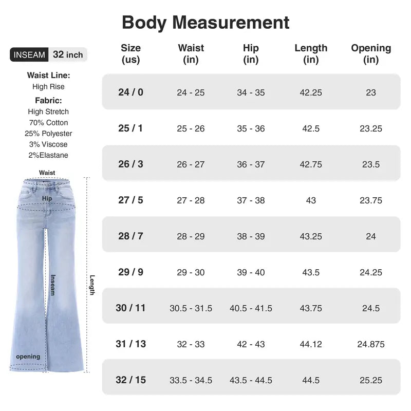 Joy BlueMoment Stretchy BBL Jeans High Waist Wide Leg Denim Pants Raw Hem Tummy Control Butt Lifting Jeans with Pockets Baggy Curve Hugging Fall Fashion 8101