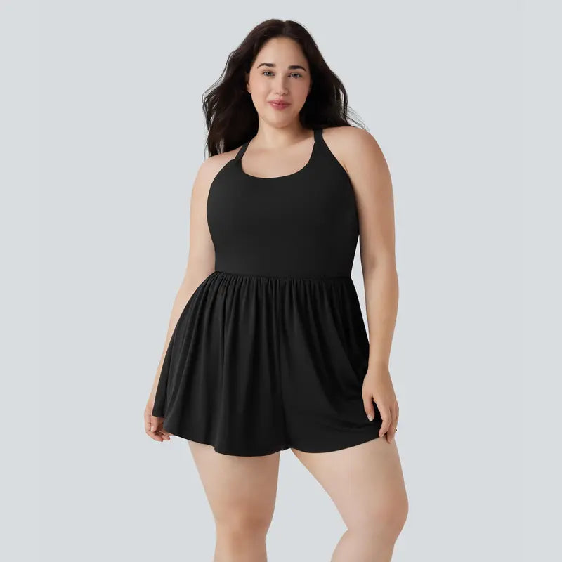 Halara 2-in-1 Plus Size Romper with Pockets-Easy Peezy Edition