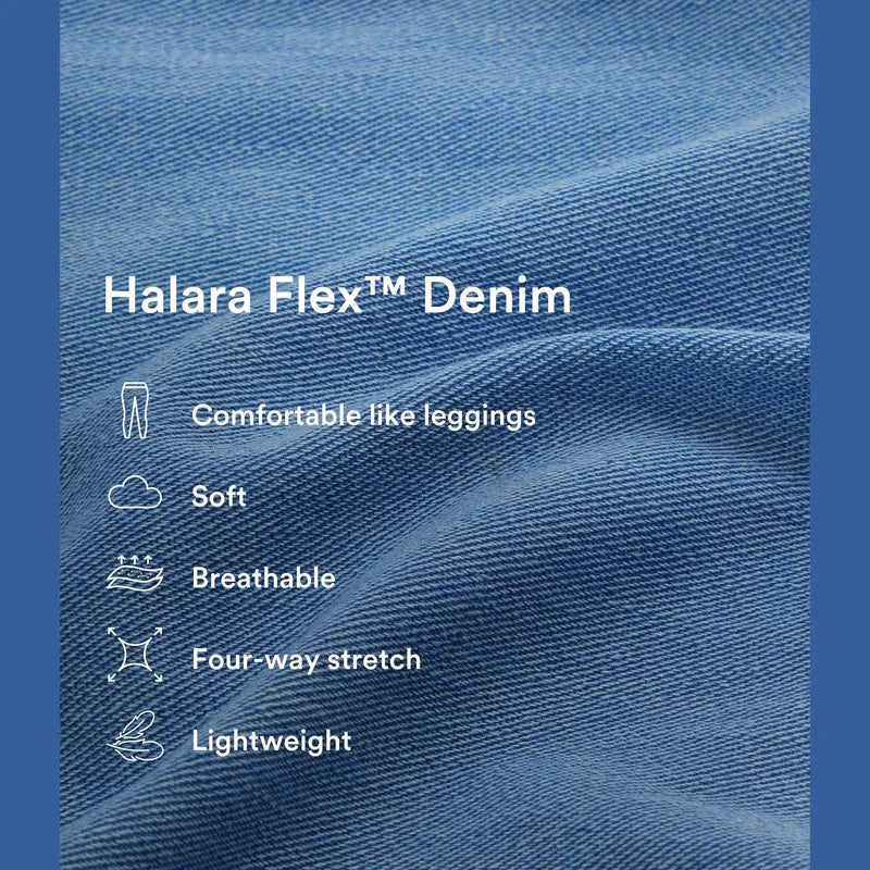 Halara Flex™ High Waisted Pockets Baggy Wide Leg Washed Casual Jeans