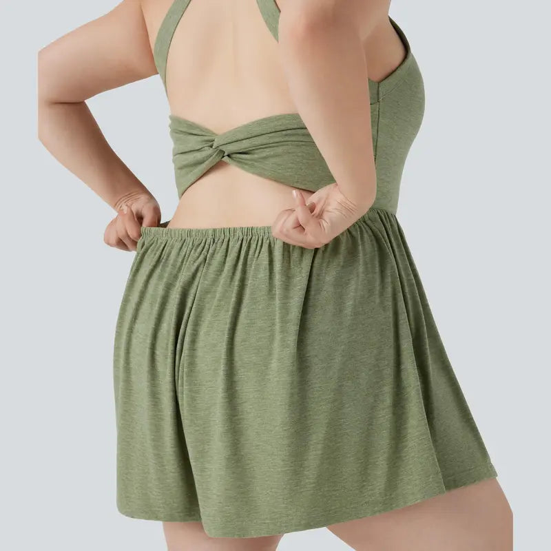Halara 2-in-1 Plus Size Romper with Pockets-Easy Peezy Edition