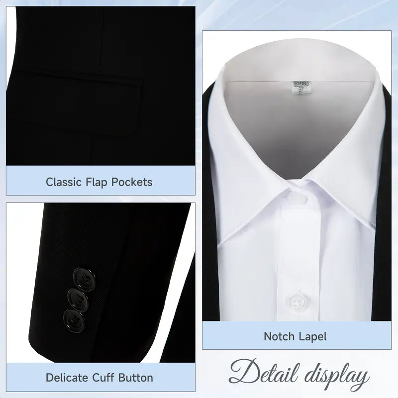 2 Piece Suits for Women Bussiness Professional Work Outfits Office Attire Slim Fit Dressy Blazer Jacket Pants Suit Sets