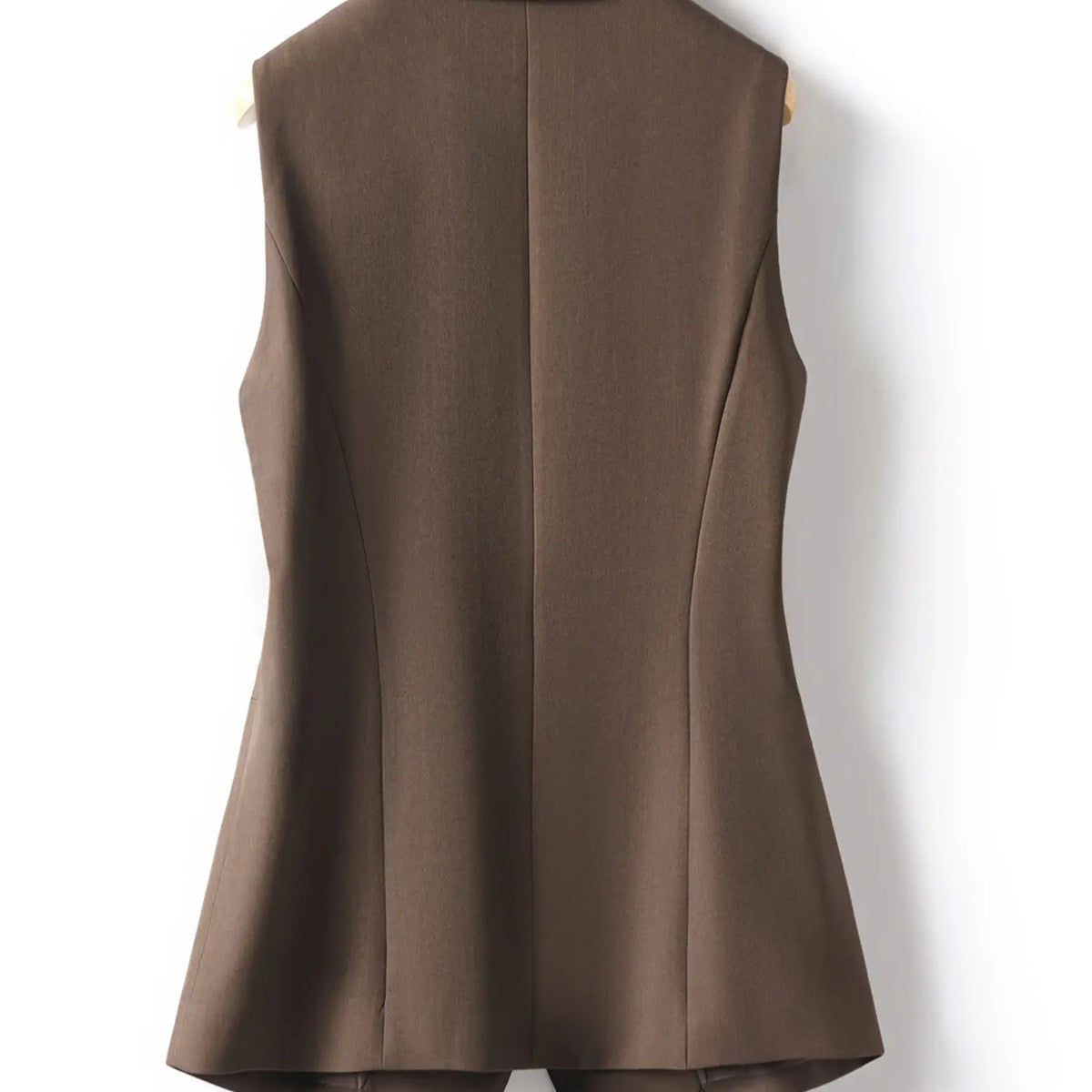 Women's Regular Fit Collared Cropped Sleeveless Vest Jacket One Button Simple Formal Commute Workwear Versatile Fashion Outerwear Spring Autumn Office Top, Business Style Jacket Elegant Office Workwear