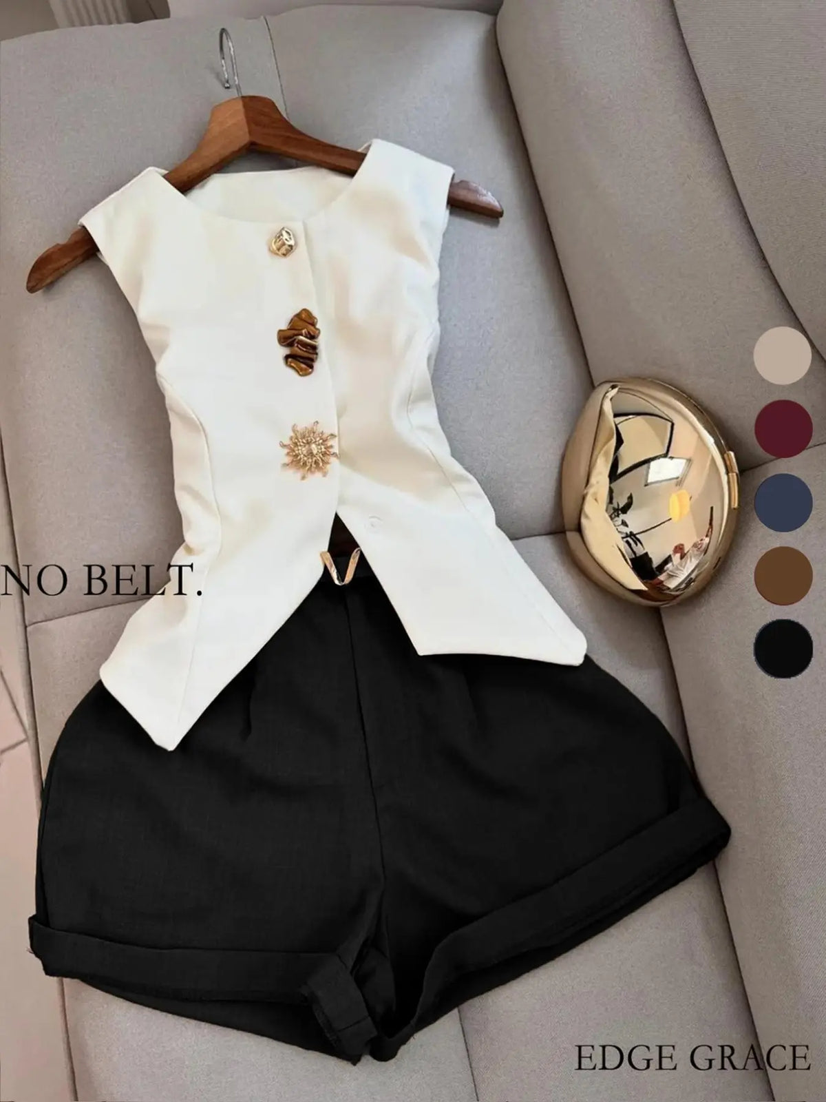 Women's Casual Sleeveless Top and Short Pants Outfit Set, Two Pieces Outfits, Perfect for Daily Wear, Comfortable and Stylish for Women, Everyday