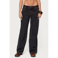 Contrast Stitch Low Rise Baggy Jeans