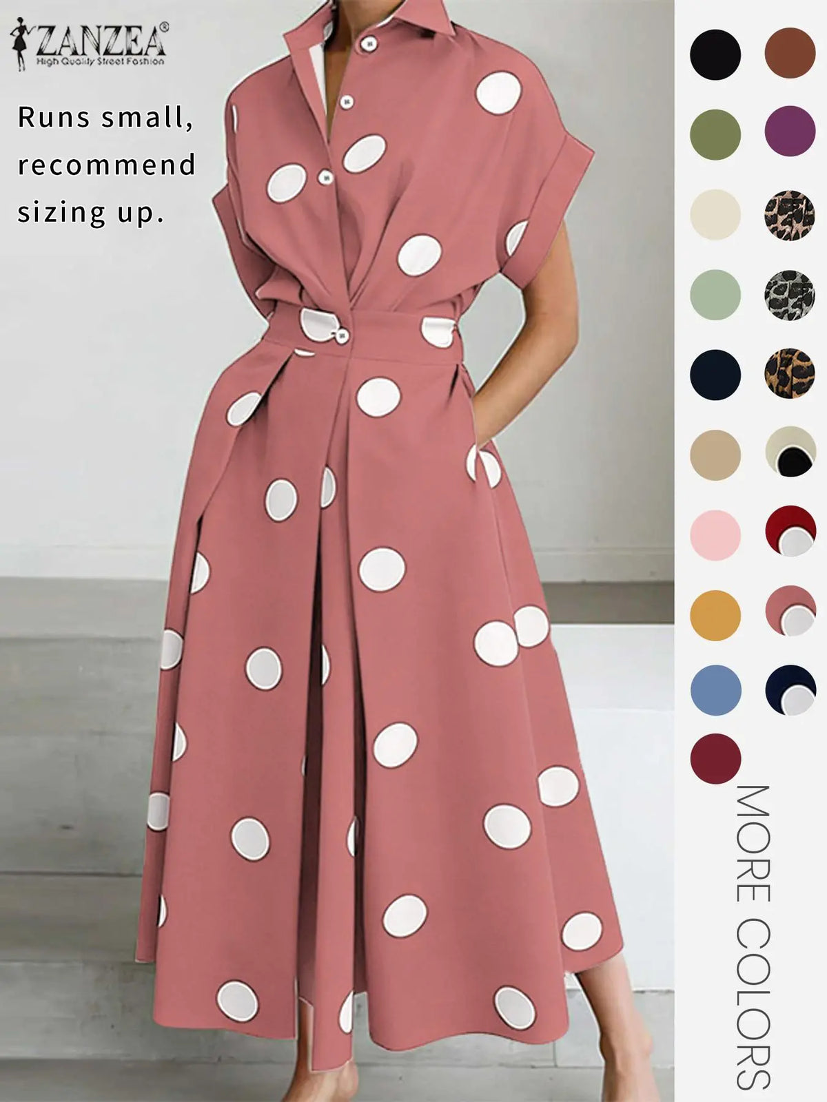 Women's Solid Color Woven Collared Shirt Dress, Basic Casual Short Sleeve Dress for Summer, Ladies Clothes for Daily Wear, Womenswear Fit, Piece, Buttoned Dress, Casual Minimalist Fashion