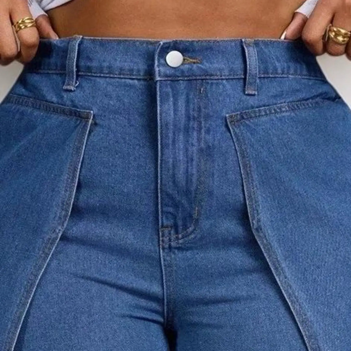 Women's Fashion Loose Baggy Denim Jeans, Loose Fitting Jeans, Plain Color Pants, Bottoms, Casual Streetwear Style, Daily Wear, All-Season Women's Plus Size Trousers, Womenswear