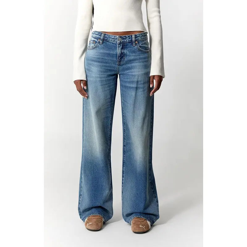 Pacsun Women's Casey Low Rise Baggy Jeans Medium Indigo