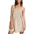 Imily Bela Women 's Summer Casual Sleeveless Mini Dress Square Neck Smocked Swing Loose Babydoll Dress Breathable Womenswear
