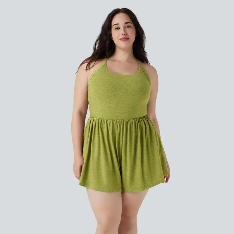 Halara 2-in-1 Plus Size Romper with Pockets-Easy Peezy Edition