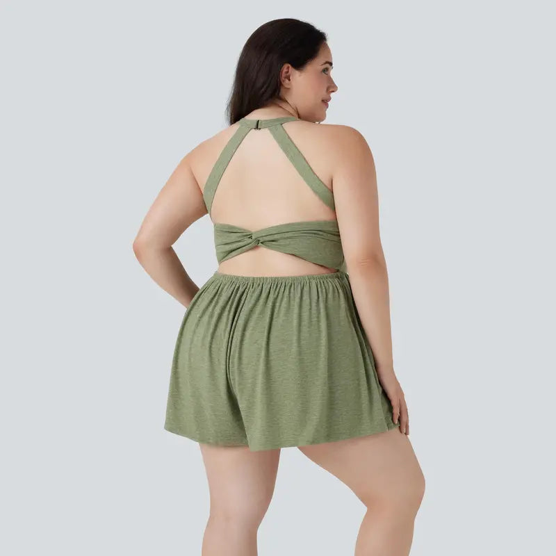 Halara 2-in-1 Plus Size Romper with Pockets-Easy Peezy Edition