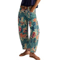 CHOUYATOU Women's Printed Wide-Leg Jeans Y2k Loose Mid-Rise Jeans in Soft Pink with Boho Floral Pattern Casual Denim Trousers