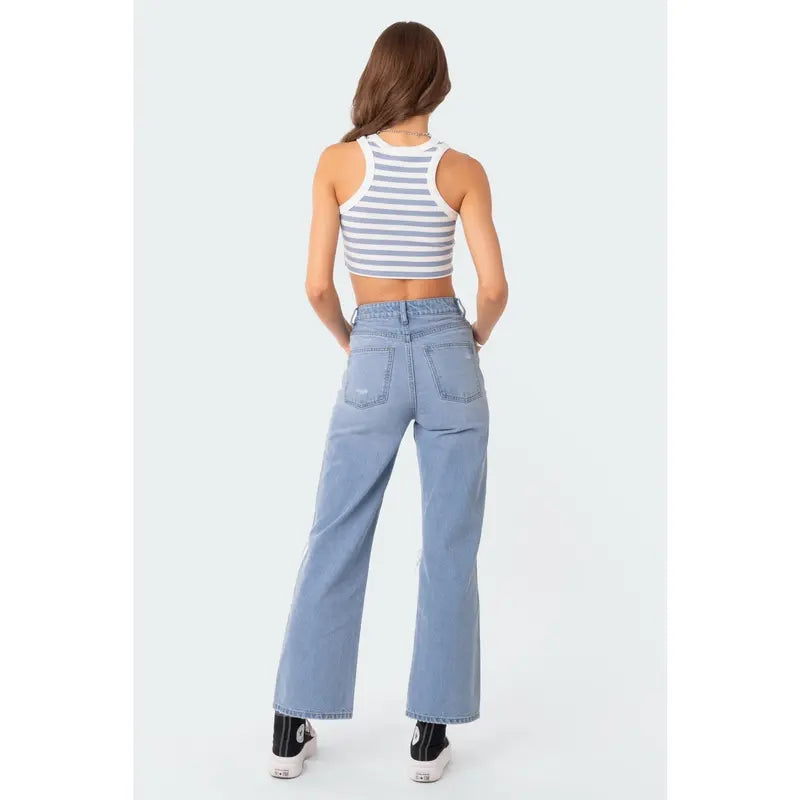 Lori High-Rise Wide Leg Jeans
