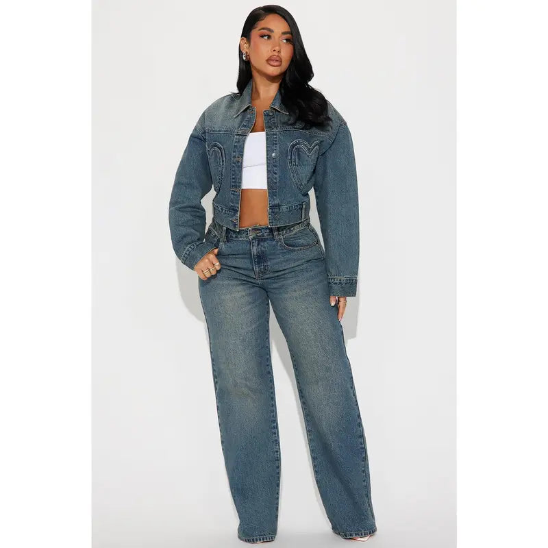 Match Made In Heaven Straight Leg Jeans - Dark Wash