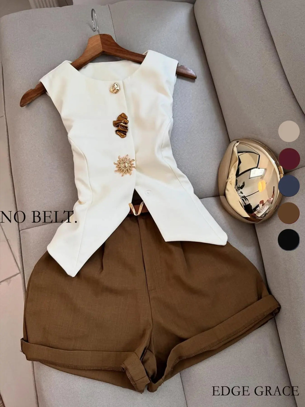 Women's Casual Sleeveless Top and Short Pants Outfit Set, Two Pieces Outfits, Perfect for Daily Wear, Comfortable and Stylish for Women, Everyday