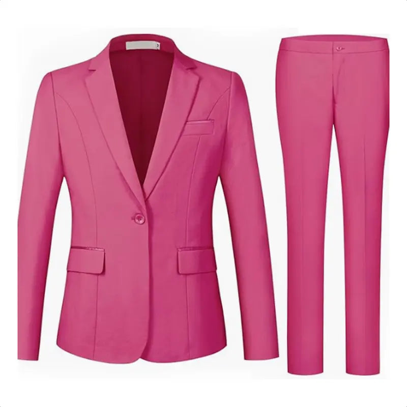 2 Piece Suits for Women Bussiness Professional Work Outfits Office Attire Slim Fit Dressy Blazer Jacket Pants Suit Sets