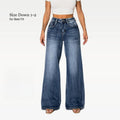 Sofia CANANA Women Super Stretchy High Rise Wide Leg Jeans Minimalist Comfort Denim Pants Tummy Control BBL Regular Size Plus Size