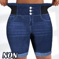 Women's Printed Skinny Leggings, Non-Denim Fabric, Yoga Shorts, Stretchy Jean Print, Soft and Comfortable, Versatile Design, Fashion Essential