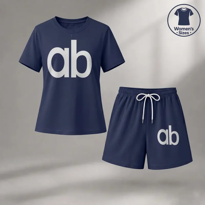 Women's Minimalist 2-Piece Fashion Apparel Set - Lightweight Crew Neck Top, Elastic Waist Shorts, Soft Breathable Fabric, Stylish Wear for Vacation, Beach, 2 Piece Sets
