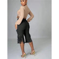Ripped Denim Shorts Stretch High Waist Trendy Women Distressed Fringe Casual Summer Fashion Must Have