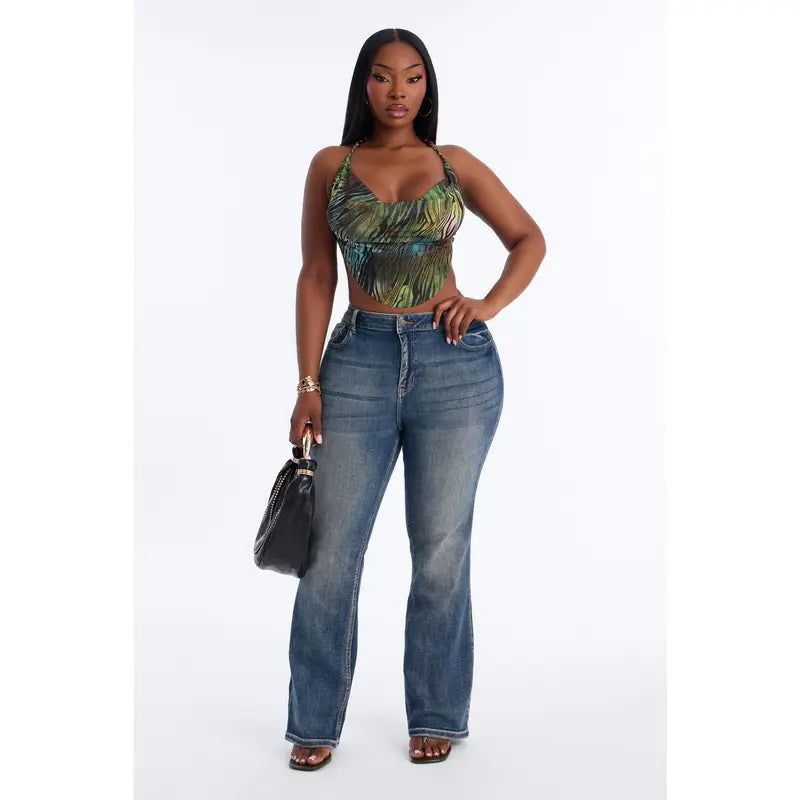 Catch You Up Bootcut Jeans - Dark Wash