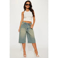 Take Whats Mine Crossover Denim Jorts - Vintage Wash
