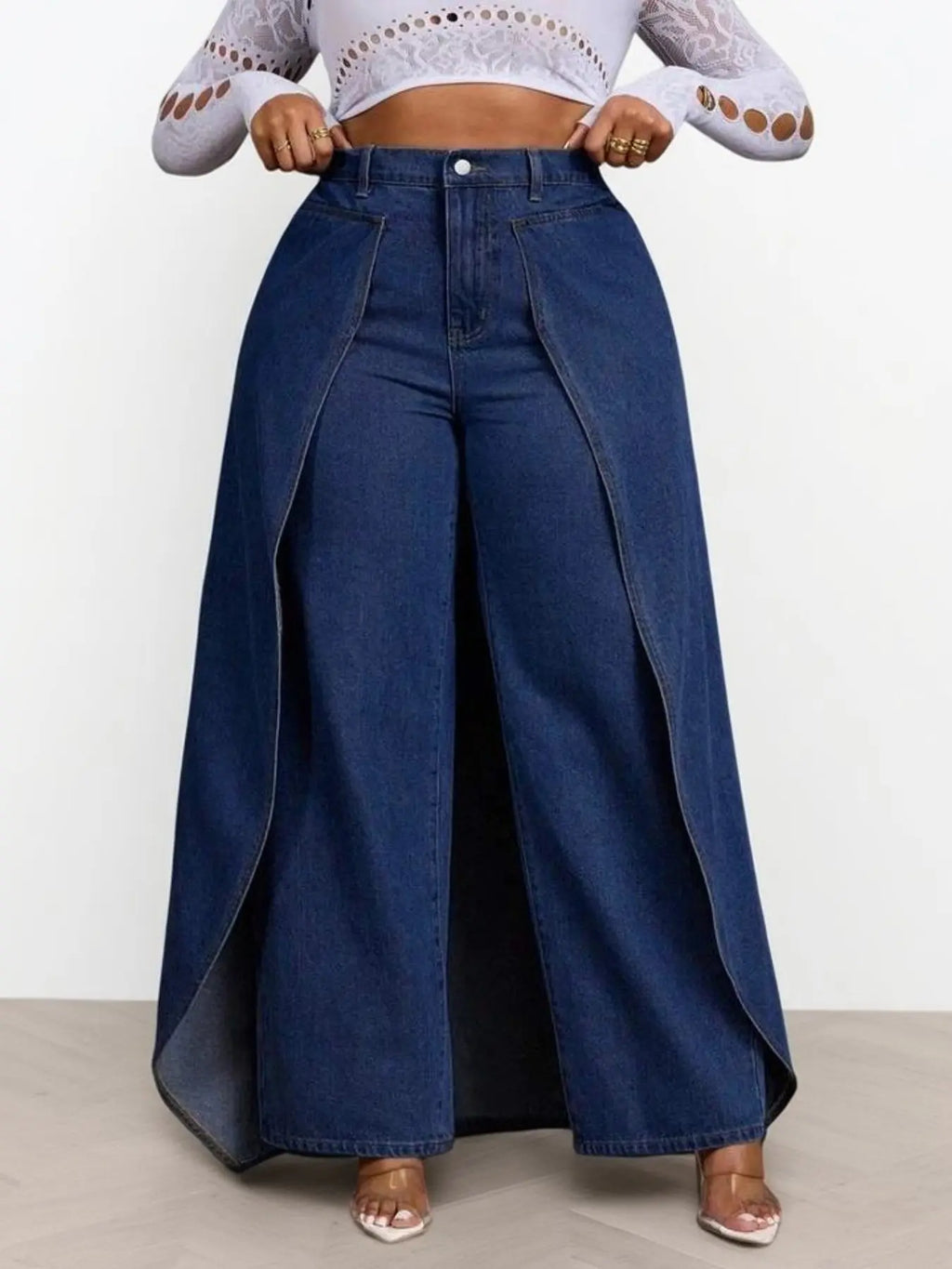 Women's Fashion Loose Baggy Denim Jeans, Loose Fitting Jeans, Plain Color Pants, Bottoms, Casual Streetwear Style, Daily Wear, All-Season Women's Plus Size Trousers, Womenswear