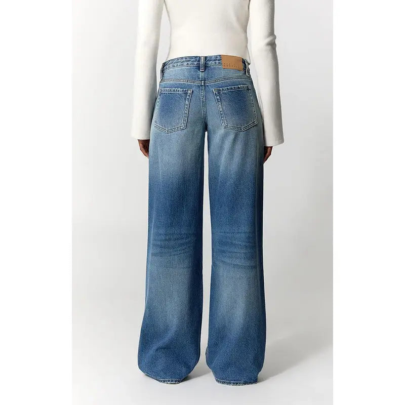 Pacsun Women's Casey Low Rise Baggy Jeans Medium Indigo