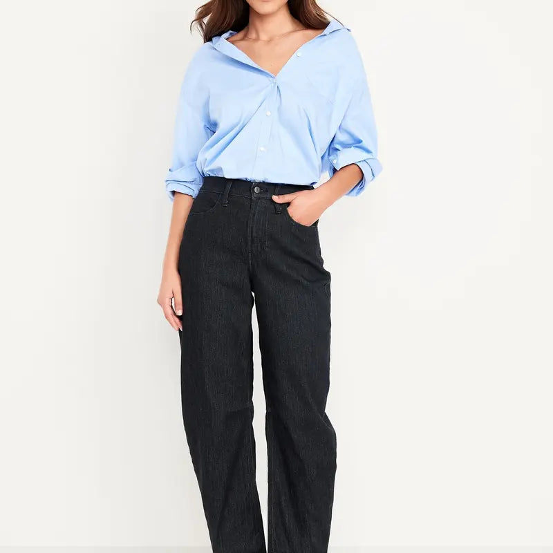 Old Navy Women's High-Waisted Wow Barrel Ankle Jeans
