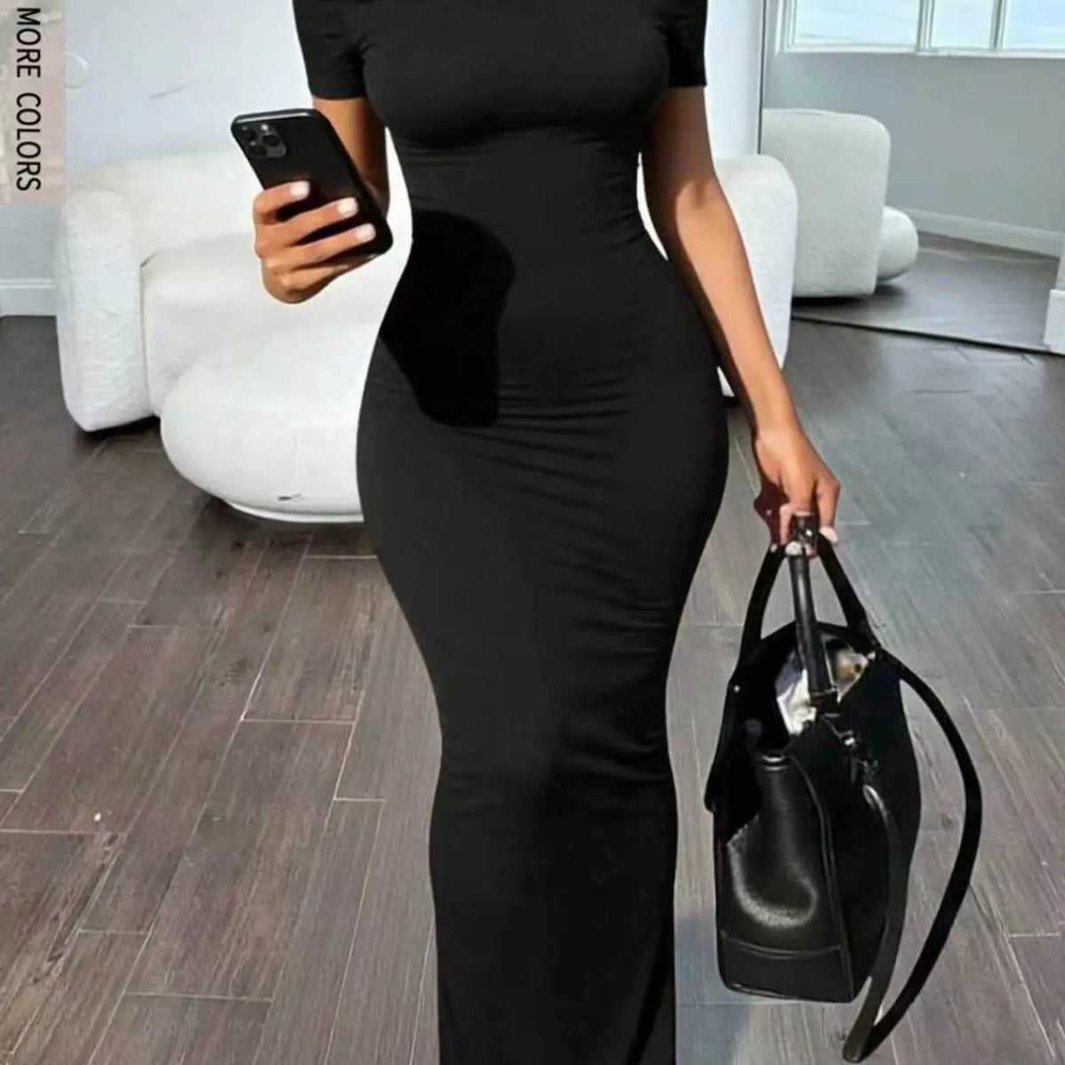 Elegant One-Shoulder Short Sleeve Dress, Bodycon Waist Cinched Ruched Bodycon Long Skirt, Perfect for Daily Wear, Dates, Street Style