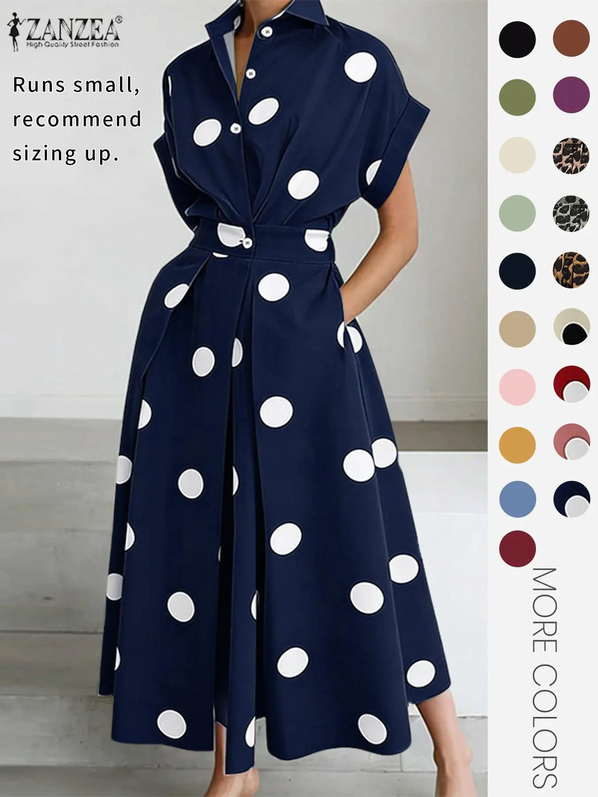 Women's Solid Color Woven Collared Shirt Dress, Basic Casual Short Sleeve Dress for Summer, Ladies Clothes for Daily Wear, Womenswear Fit, Piece, Buttoned Dress, Casual Minimalist Fashion